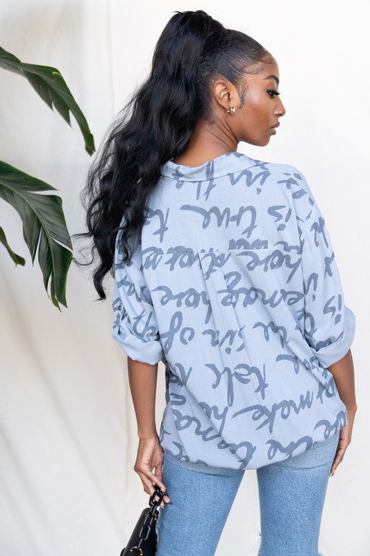 Alara Lettler Print Blouse