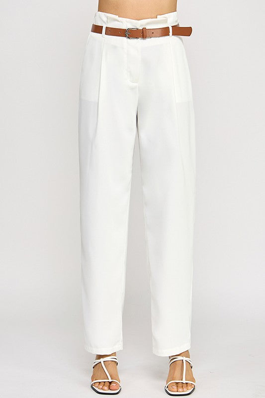 Maru Belted Paper Bag Pants