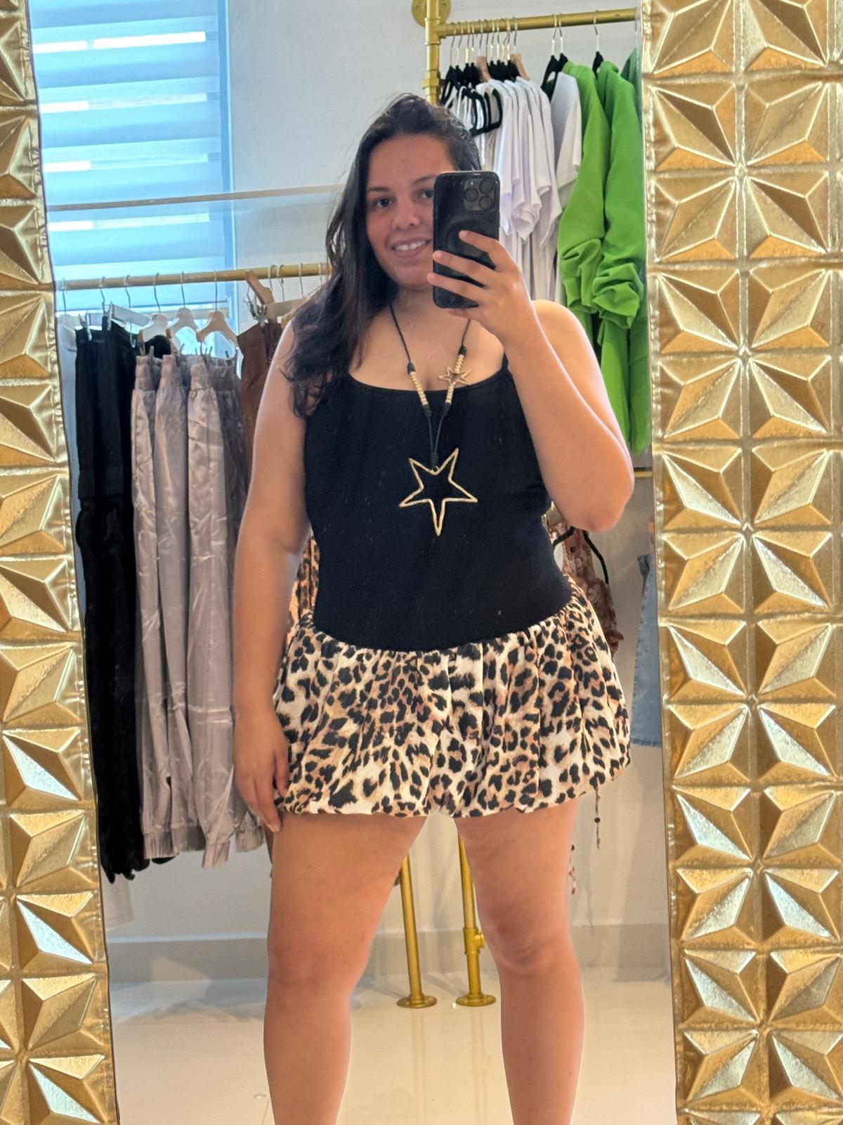 Nani Bubble Leopard Mini Dress