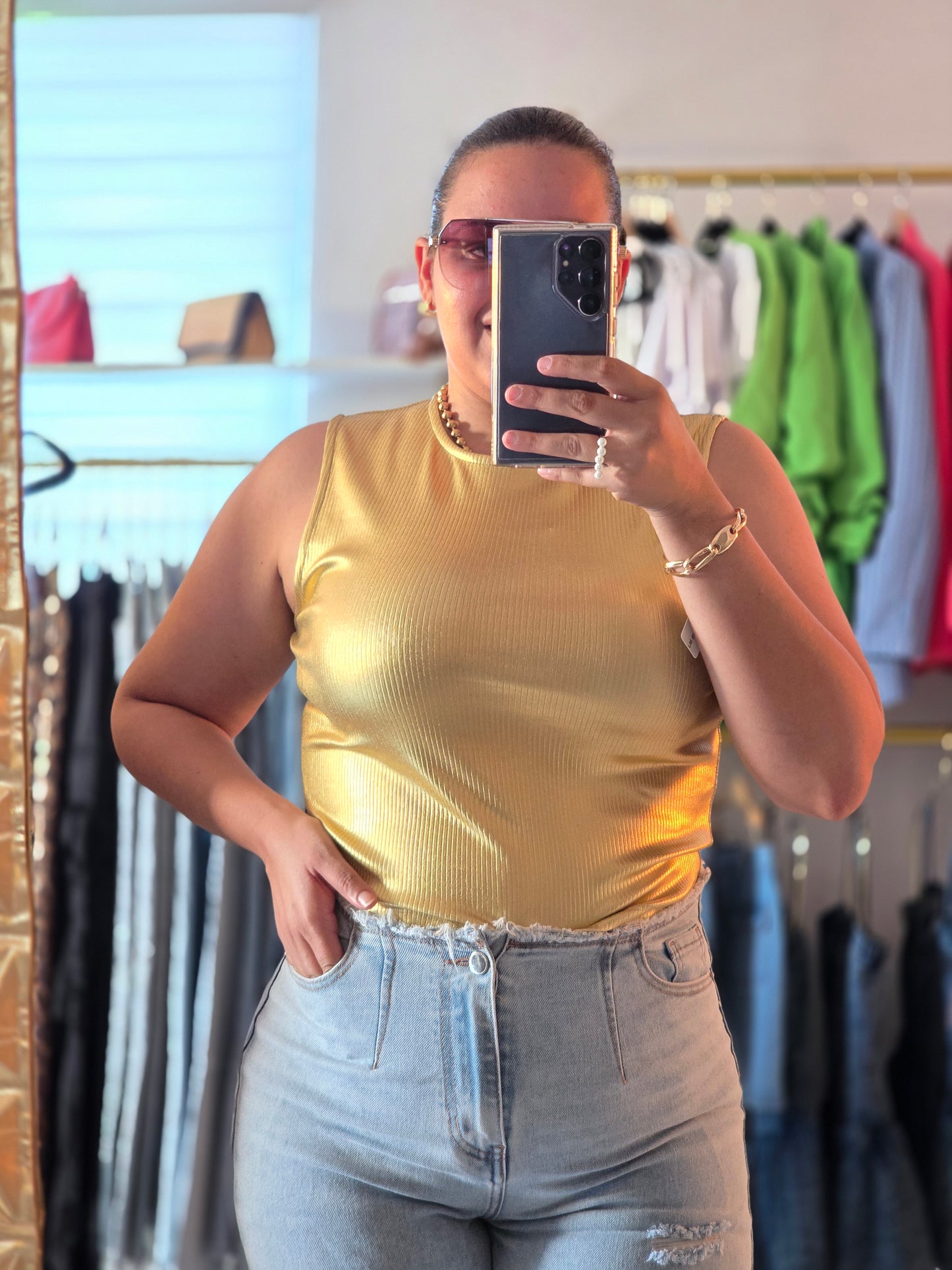 Elys Metallic Top