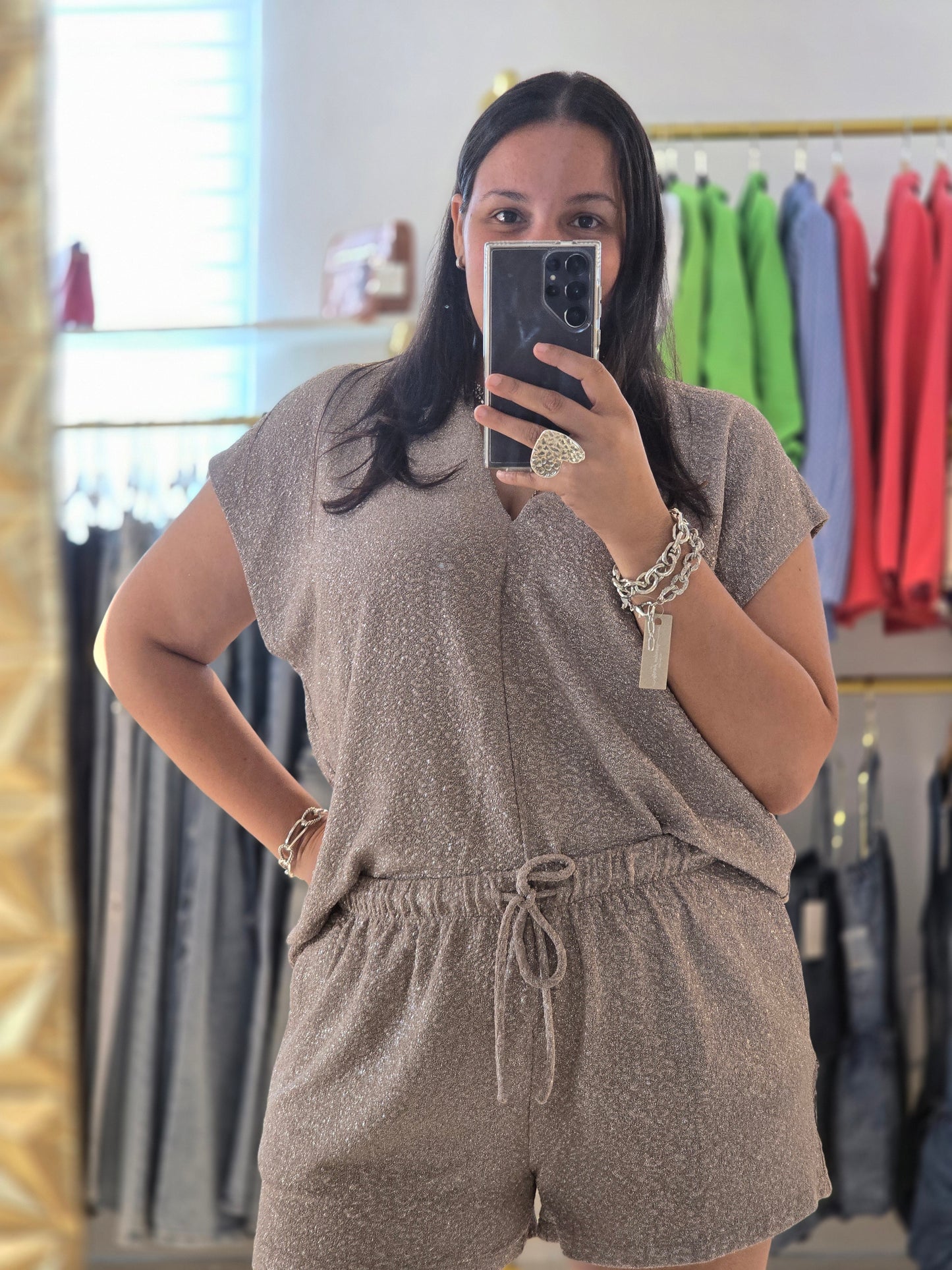 Lalila Metallic Short Set