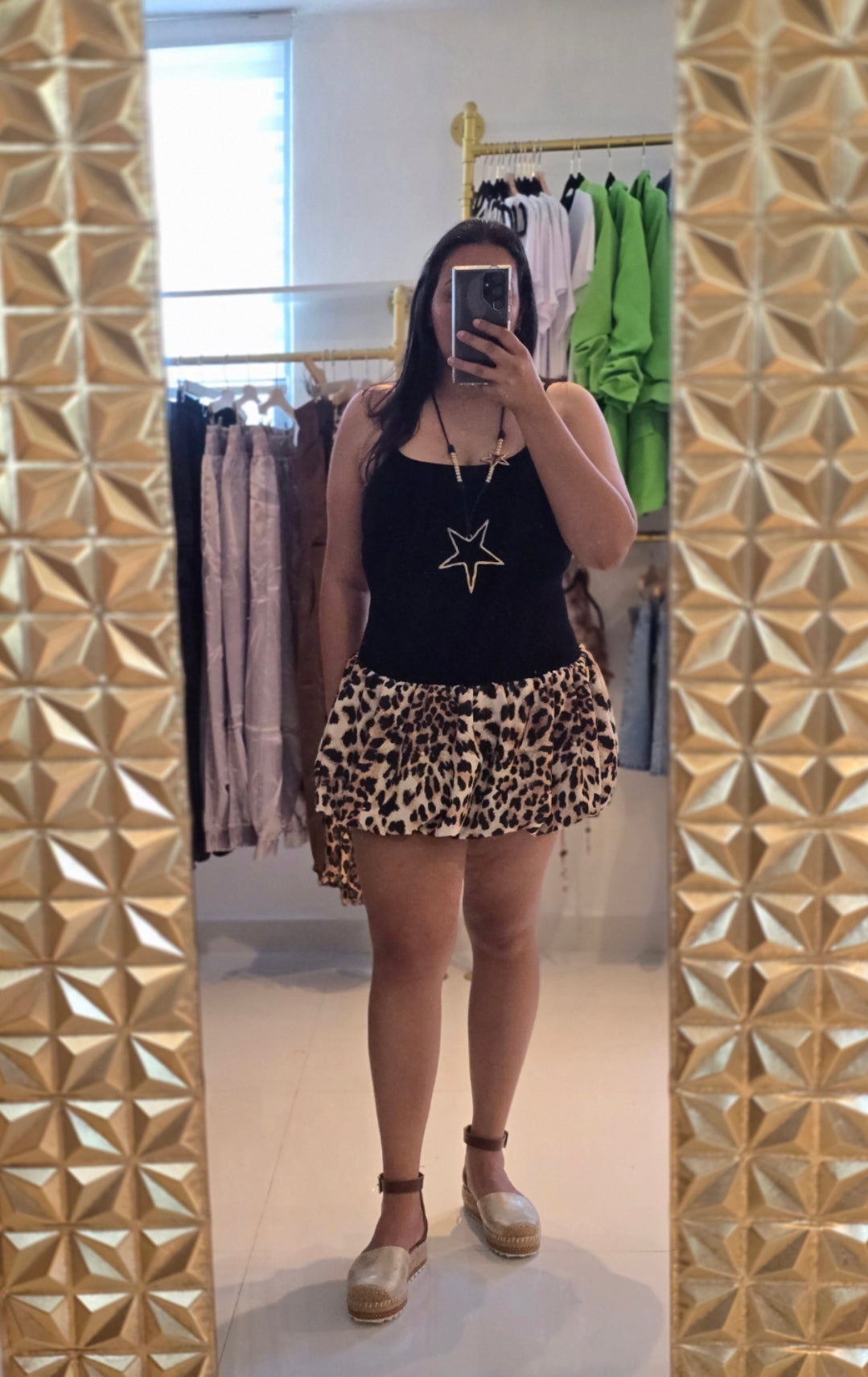 Nani Bubble Leopard Mini Dress