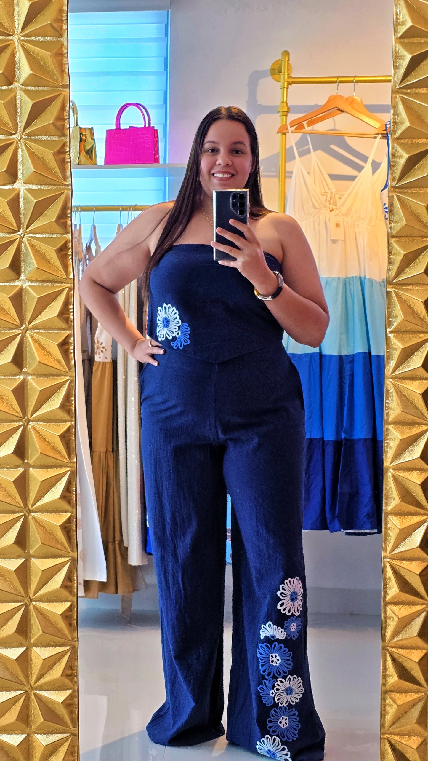 Macarena Embroidered Tube Top w/ Pant Set