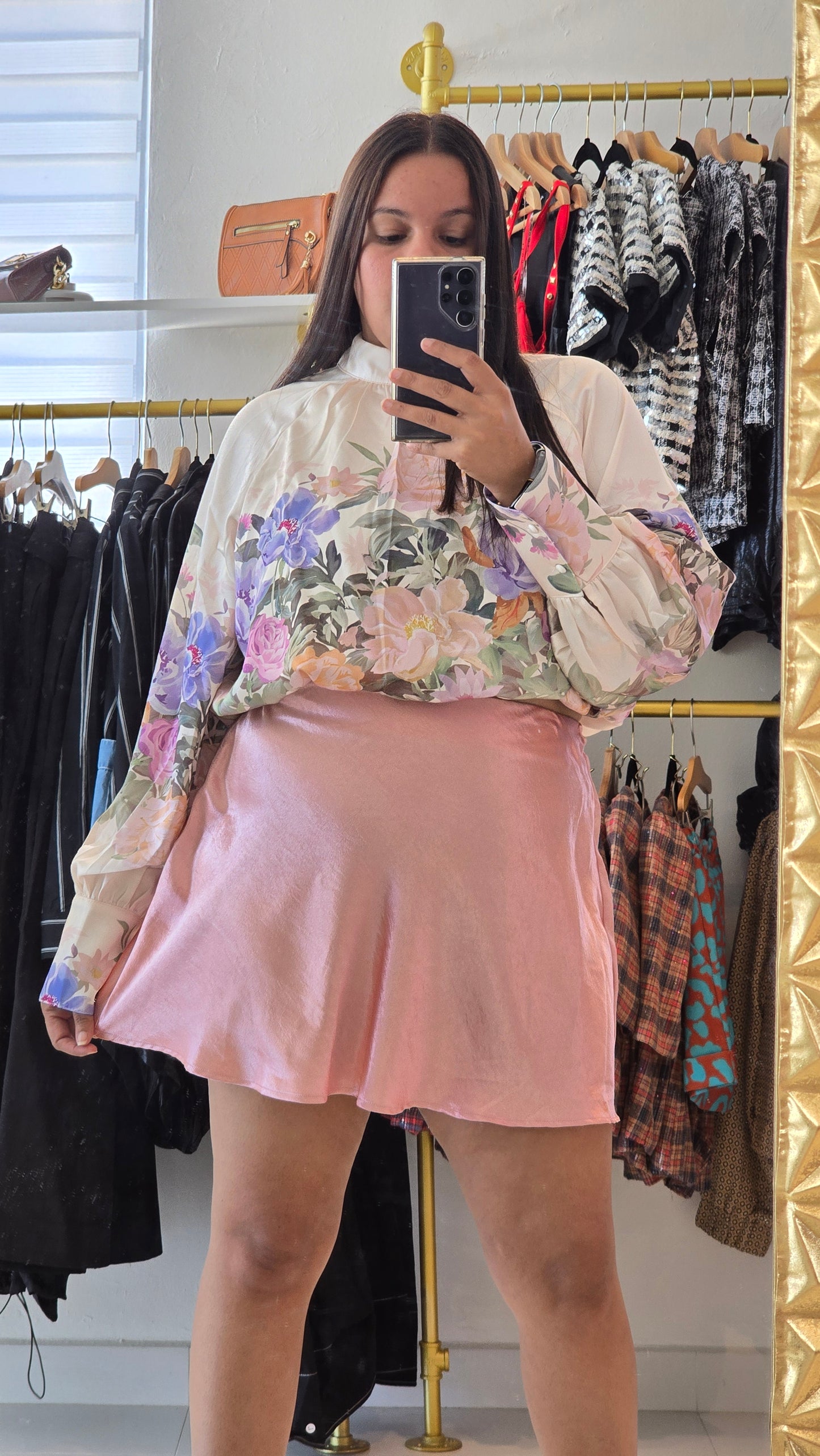 Tami Floral Printed Satin Top