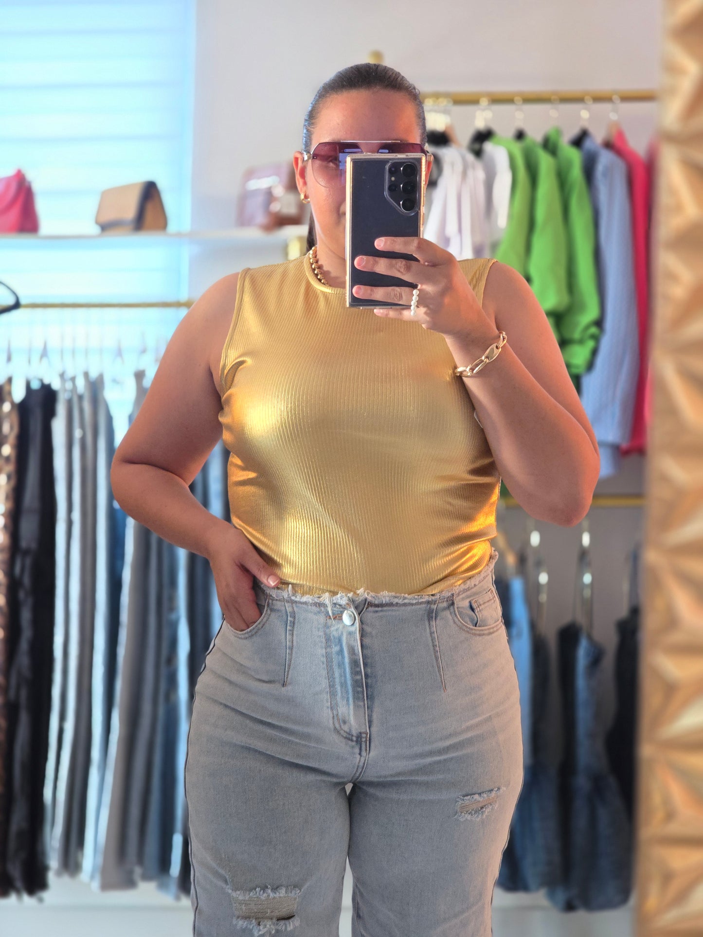 Elys Metallic Top