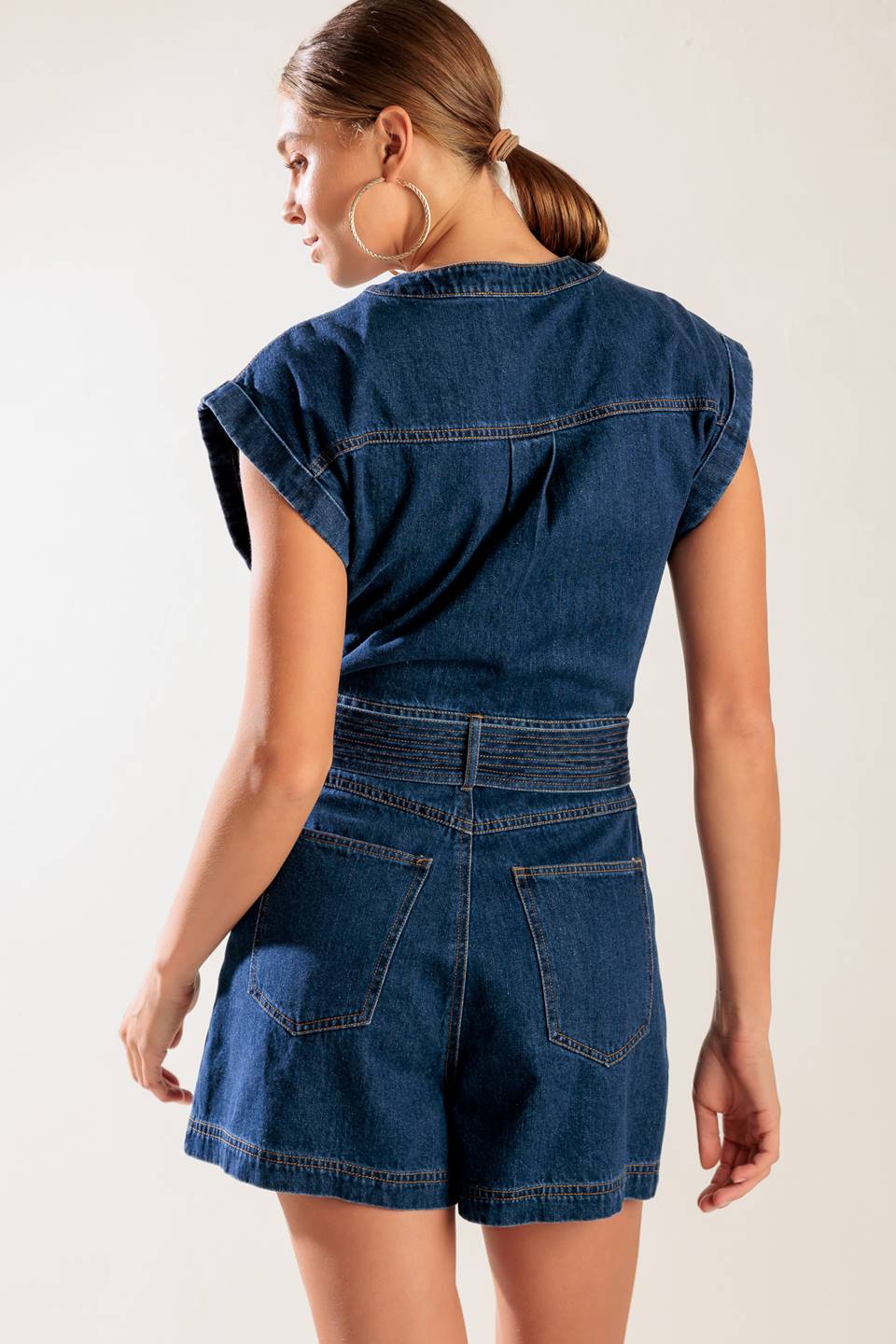 Aura Denim Romper
