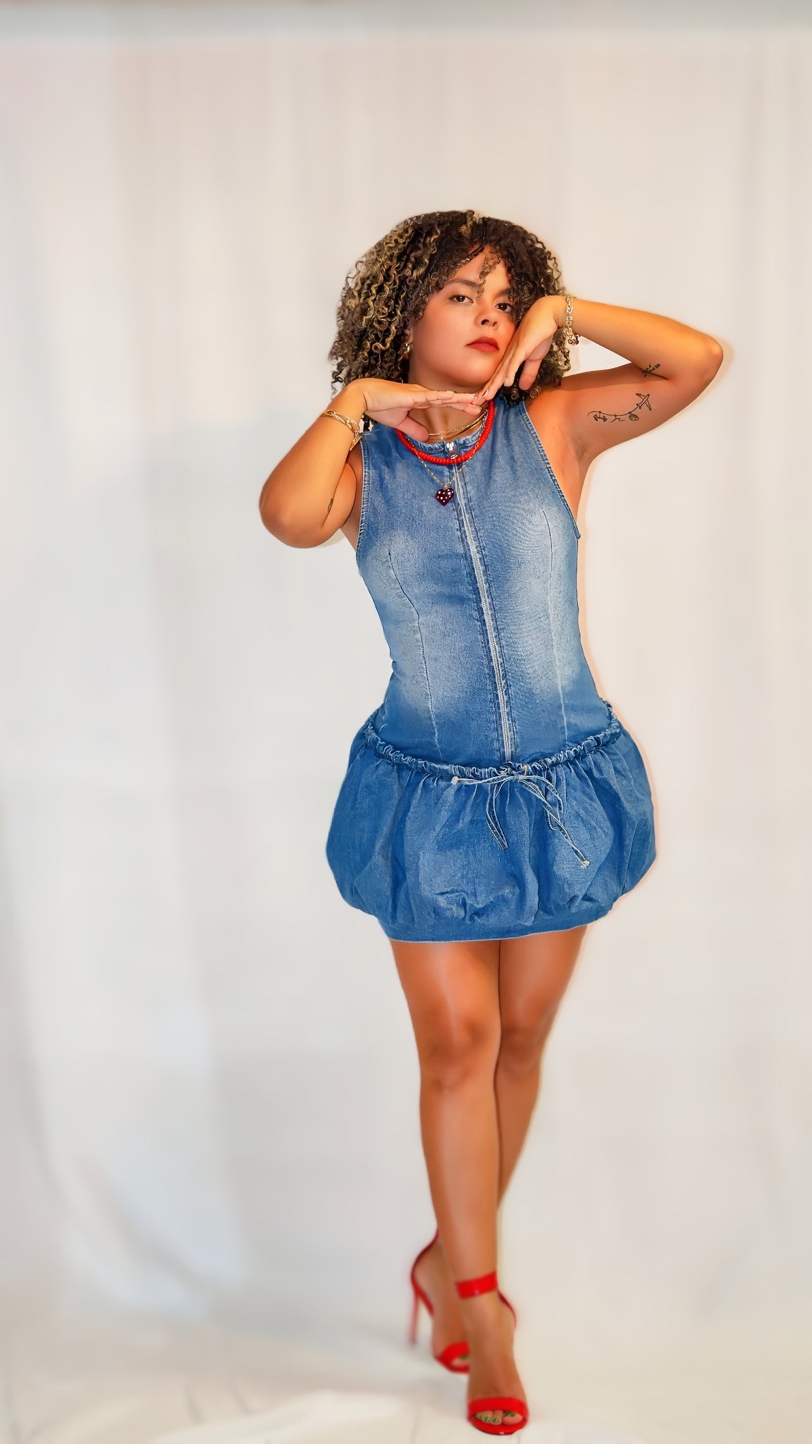 Malila Bubble Short Denim