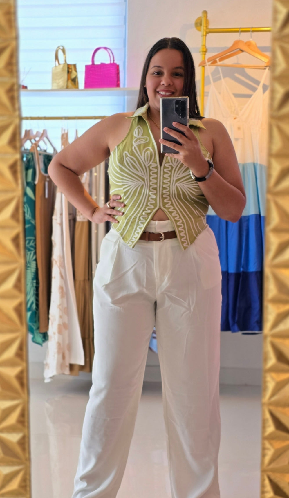 Maru Belted Paper Bag Pants