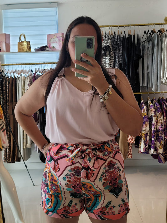 Elara Abstract Print Short