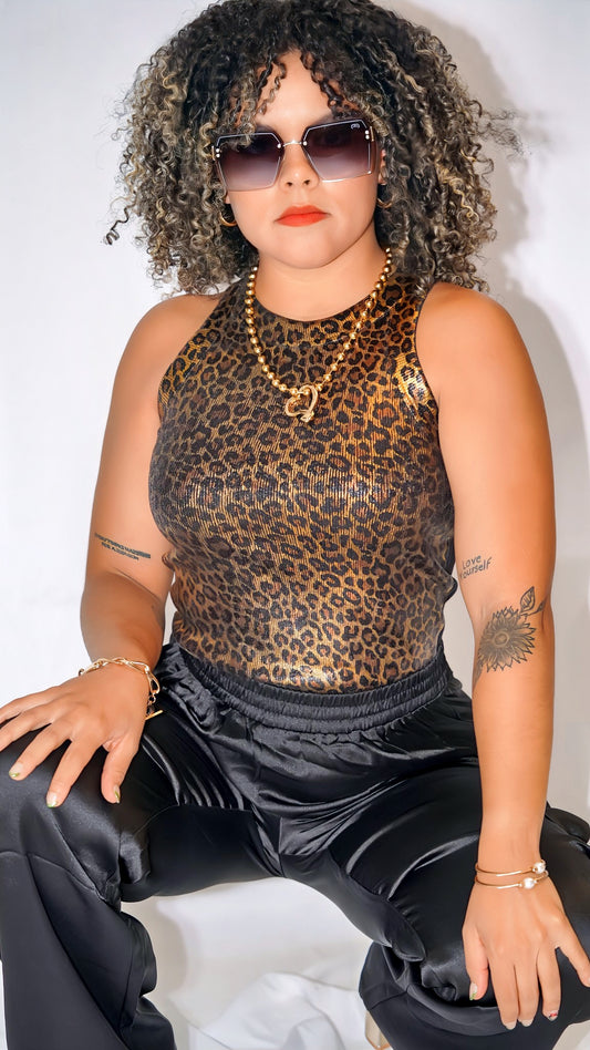 Olivia Animal Print Basic Top