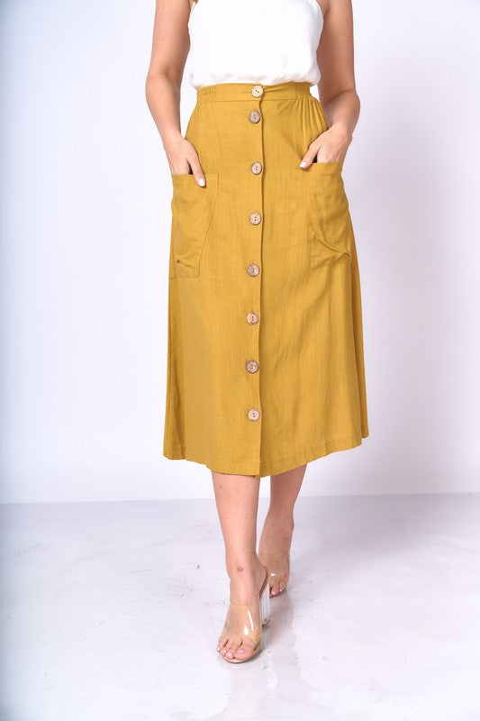 Miray Falda Lino Midi