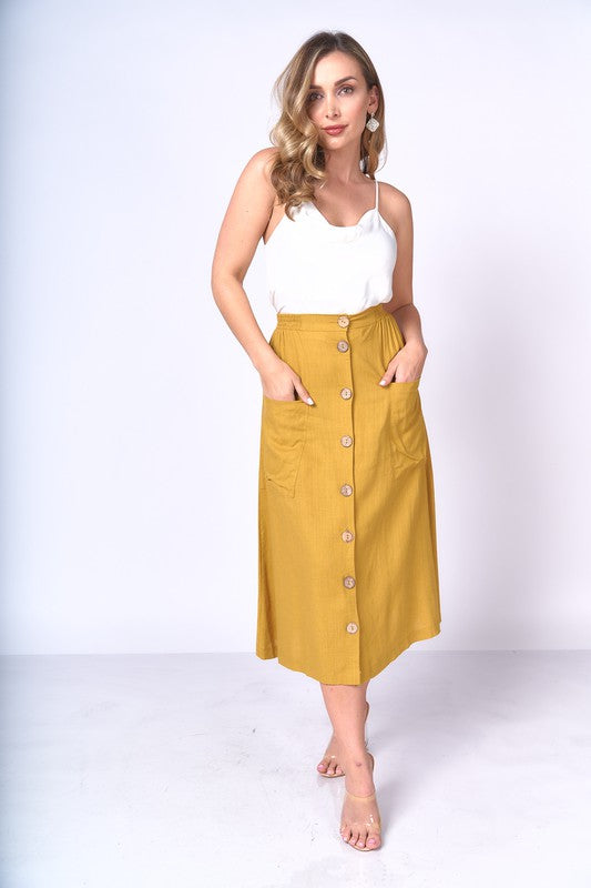 Miray Falda Lino Midi
