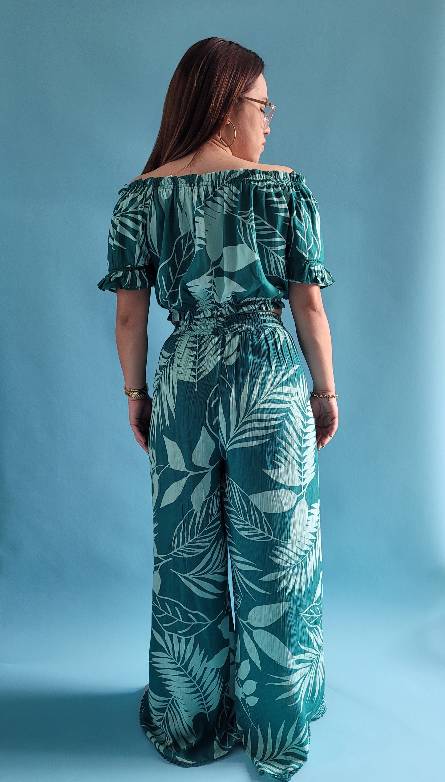 Leave Design Long Pant